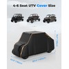 KEMIMOTO 420D Waterproof UTV Cover 4-6 Seater Compatible with Polaris