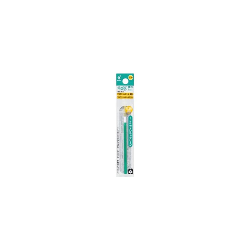 Pilot LFBTRF120UFFG FriXion Ball Refills, Multicolor & Slim, 0.38, Forest