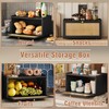 Trironsun Rattan Bamboo Bread Box for Kitchen Counter Large Capacity