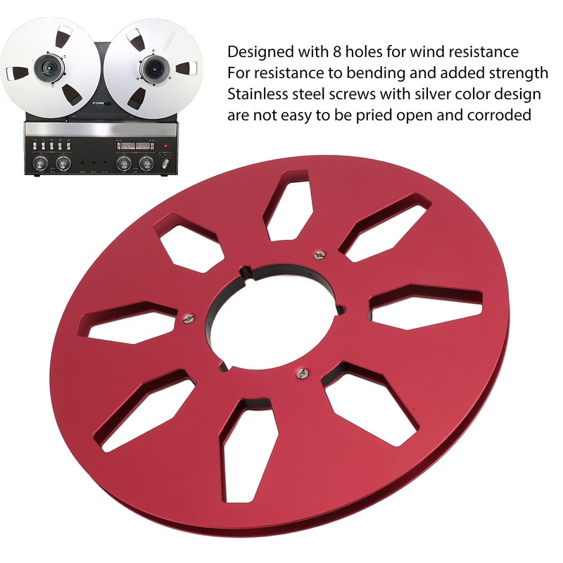 1/4 10.5 Inch Empty Tape Reel Professional 8 Holes Wind