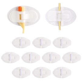12 Pack Foley Catheter Stabilization Device, Self Adhesive Catheter Tube Urinary Leg Bag Holder Sticker, Catheter Supplies for PEG/G/Feeding Tube Holder