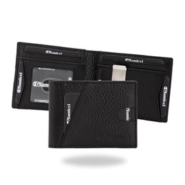 Glamicci Money Clip Wallet for Men | Slim Wallet for Men & RFID Blocking Leather Card Holder | Minimalist Wallet for Men (RGTW2) (KF-Black)
