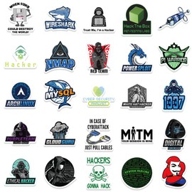 Hacker Stickers Pack of 100, Hacker Sticker Set, Hacker Sticker Pack, Programmer Vinyl Sticker, Waterproof Vinyl Sticker, Graffiti Decal for Car, Laptop, Skateboard, Luggage, Bicycle