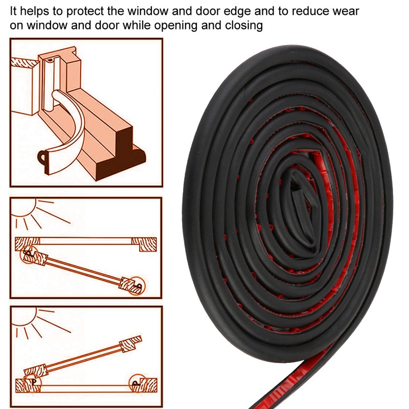 10m D Type Rubber Seal Strips for Window Door Trunk