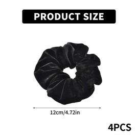 Invisibobble Scrunchies Velvet Women's Black Soft Hair Accessories Girls Elastic Hair Bands Ponytail Hair Rings Velvet Invisibobble Scrunchie Large for Hair, Classic Velvet Hair Scrunchies Women Pack