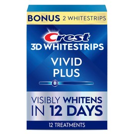 Crest - 3D White Whitestrips Vivid Plus, 24 Tiras