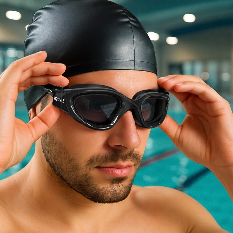 H20VIZ Swimming Goggles | Polarised, Anti-Fog, UV400 Protection, Anti-Leak, Includes