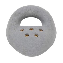 Atomik Rock Climbing Holds Large Screw-On Ring Jug in Gray Easy for Kids on Any Wall