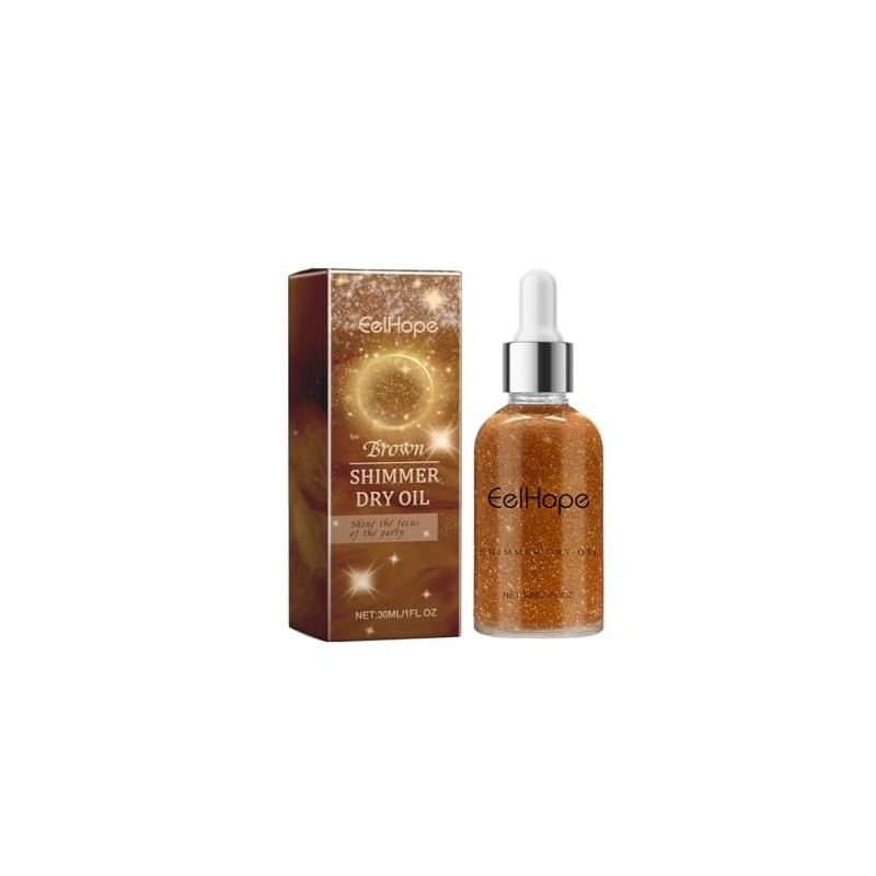 Clawrex Körper Highlighter Öl, Flüssiger Highlighter Glitzeröl, Schimmer Body Glitter