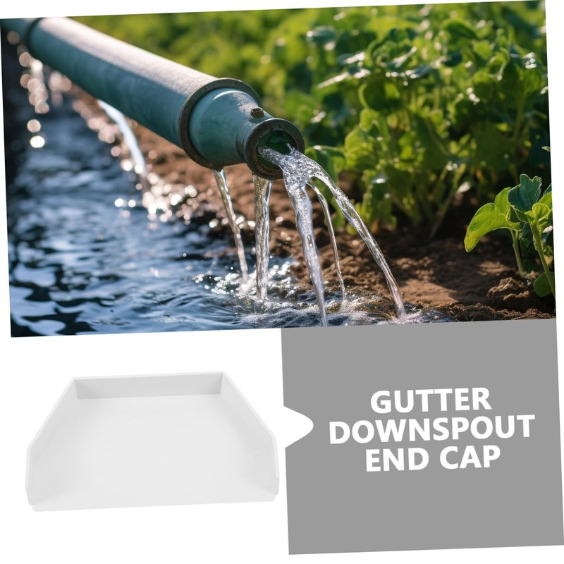 DOITOOL Rain Gutter End Plug Downspout Attachment Guttering End Cap
