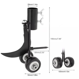 ​AIMALL Garden Weeding Hook with Roller – Adjustable Gap Weed Remover with Detachable Blade, Dual Wheels & Heavy Duty Clamp for Pavement Driveway Lawn Edging Tool