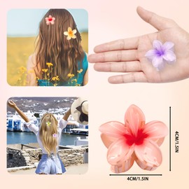 12 Stück Haarklammer Blume, Blumen Haarklammer Klein, Haarspange Blume für Damen Mädchen, Flower Hair Clip Blumenklammern Haare, Blumen Spange Haarspangen Damen Dickes Haar Haarstyling Zubehör (4 cm)