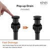 KENES Matte Black Bathroom Faucet Single Handle Tall Vessel Sink