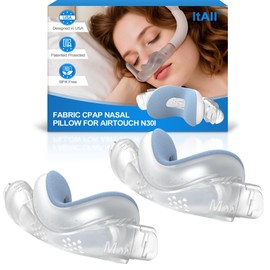 2PCs Replacement CPAP Fabric Nasal Pillow Mask Cushion (M) for Airfit N30I & Airtouch N30I, Improved QuietAir N30i - Effictive Moisture-Wicking & Redness-Reducing, ItAll Supplies Accessories - Warm