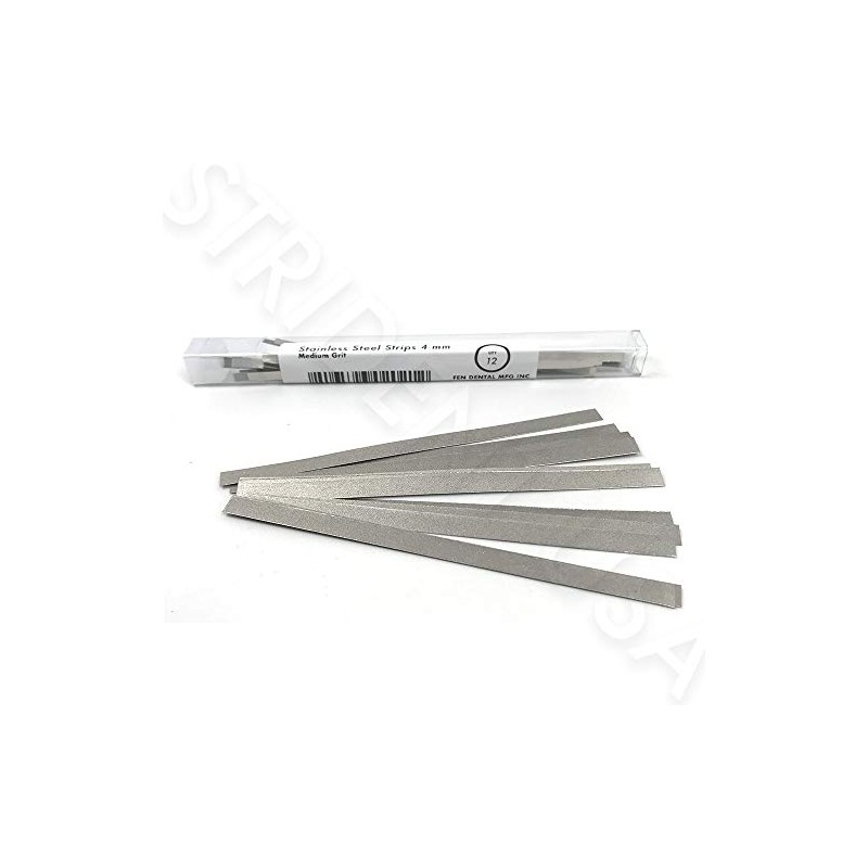 Dental Polishing Strips Stainless Steel 4 MM Med Grit (One