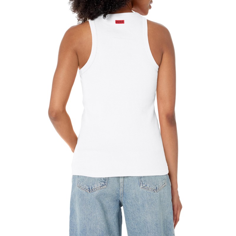 HUGO High Neck Cotton Fitted Tank