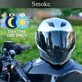 Logto Compatible With ICON Airflite Helmet Visor ICON 06 Motorcycle Helmet Face Shield Replacement Tinted Visor (Smoke)