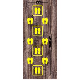 Hopscotch Foot Jump Skip Game Kid Nursery Removable Vinyl Wall Art Decor Floor Decal Sticker