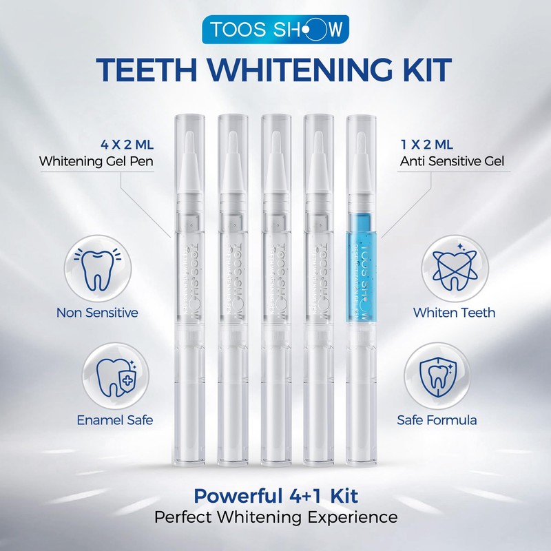 Teeth Whitening Kit for Sensitive Teeth,with 32X Waterproof LED Accelerator