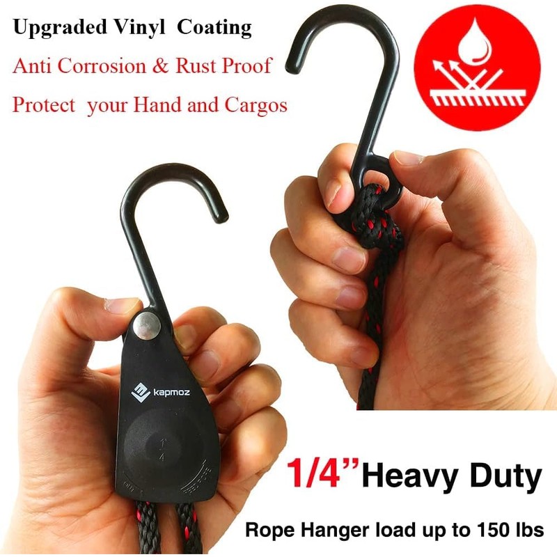 Kayak Tie Down Straps Canoe Bow and Stern Heavy Duty