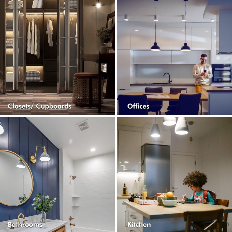 Xtricity LED Puck Light Bulb, E26 Bulb Base, Dimmable, Flat