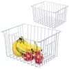 SANNO Freezer Baskests Organizer Bins, Freezer Wire Storage Basket Refrigerator