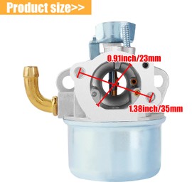 LIYYDS Carburetor Compatible with 214706 214706T 215369 215434 792970 798654 811056 12211 Intek 190 850 Engine 020382 Pressure Washer Poulan Pro PRRT850 96092001301 Tiller Filter