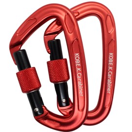 Carabiner Specialty Shop Kobe Kari Made in Japan CE Certified, Breaking Strength, 5400 kg (24 kN), Domestic Tested, Aluminum Material, Weight 1.9 oz (54 g), Screw Gate (Metal Fittings Turning Type),