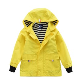 M2C Boys Girls Cotton Lined Rain Jacket Waterproof Light Windbreaker 3T Yellow