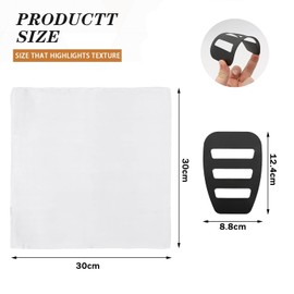 AOOTUERL Pocket Square Holder, Silk Pocket Square for Men, Pocket Square Dimensional Stable and Adjustable for Celebrations, Pocket Square in Plain Soft Pocket Square White for Wedding, Black and