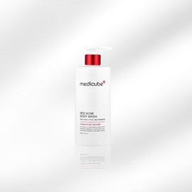 MEDICUBE Red Acne Body Wash 2.0, Gel Limpiador Corporal con Ácido Salicílico BHA, AHA, PHA, Niacinamida y Pantenol, para Textura e Imperfecciones, 400