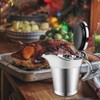ShineMe Stainless Steel Gravy Boat Sauce Jug with Lid, Double