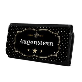 Geldbörse mit Namen Augenstern - Design Retro Wappen - Brieftasche, Geldbeutel, Portemonnaie, personalisiert für Damen und Herren