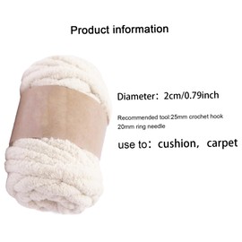 Chunky Yarn for Crochet 250g Knitting Chenille Yarn Soft Thick Yarn DIY Fluffy Chunky Wool for Blankets Sweaters Scarves Beige Chenille Yarn Thick Yarn Chunky Yarn for Crochet Thick Wool