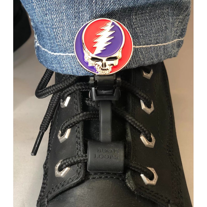 Biker Boot Straps Dead Skull Boot-Loops