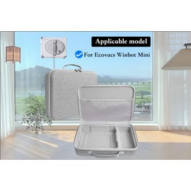 AUDLFXDIY For ECOVACS Mini Window Cleaning Robot EVA Hardshell Storage Box - Waterproof, Drop Resistant, Odourless, Scratch Resistant, Home Essential(black)