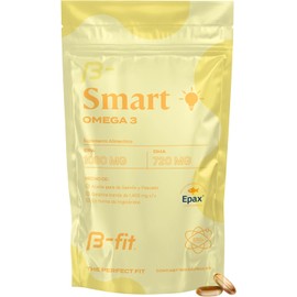 B-FIT B Omega 3 1800 mg Ácidos Grasos - 1080 mg EPA y 720 mg DHA - 180 Cápsulas de Omega-3 de Salmón Noruego y Pescado de Agua Fría - Patente EPAX - Cápsulas Softgel Inoloras