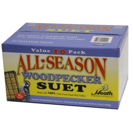 Heath Outdoor Products DD24-10 Woodpecker Suet Cake, 10 Pack