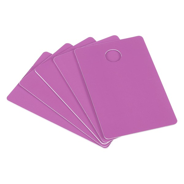 PATIKIL 2.13 x 3.39" PVC Blank Cards with Slot Punch
