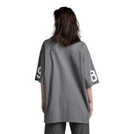 G-STAR RAW Women's 5XL Raw Tight Mock V-Neck T-Shirt, Grey (Granite D275-1468)