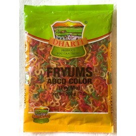 Dharti Fryums ABCD (Alphabet) Color - 200 Grams