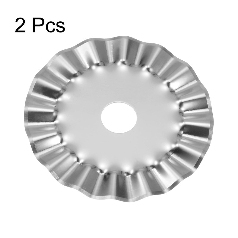 sourcing map 2pcs Rotary Cutter Blades 45mm Medium Wave Blade