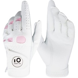 Golf Gloves Women's Left Right Golf Glove with Ball Marker Golf Glove Value 1 Piece Cabretta Leather Grip Left Right Hand Soft Comfort Fit Size S M L XL (1 Piece Right, S)