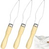 Button Hook Tool for Dressing Aid, Set of 3, Wood