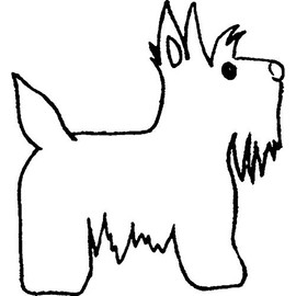 'Scottie Dog' Rubber Stamp - Unmounted Design for Crafting & Scrapbooking, A8 (RS00028658)