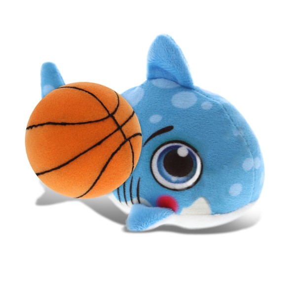 DolliBu Plush Buddies Shark Stuffed Animal with Basketball Plush -