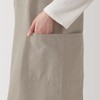MUJI 84376184 Cotton Flat Weave Work Apron, Dark Beige, Unisex,