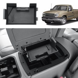 ECOZEN Center Console Organizer For 2003-2006 Silverado/Sierra 1500/2500HD/3500HD & 2007 Silverado/Sierra Classic & 2002-2006 Chevy Avalanche Accessories - Full Console w/Bucket Seats Only