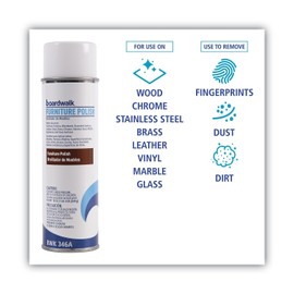 Boardwalk 346ACT Furniture Polish, Lemon, 19oz Aerosol, 12/carton