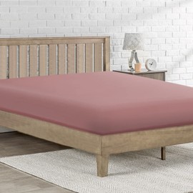 Fitted Sheet 90 x 200 cm, Flat Sheet 90 x 200 to 30 cm - Oeko-Tex Certified - Premium 100% Microfibre Soft Fitted Sheet All Year Round - Dark Pink